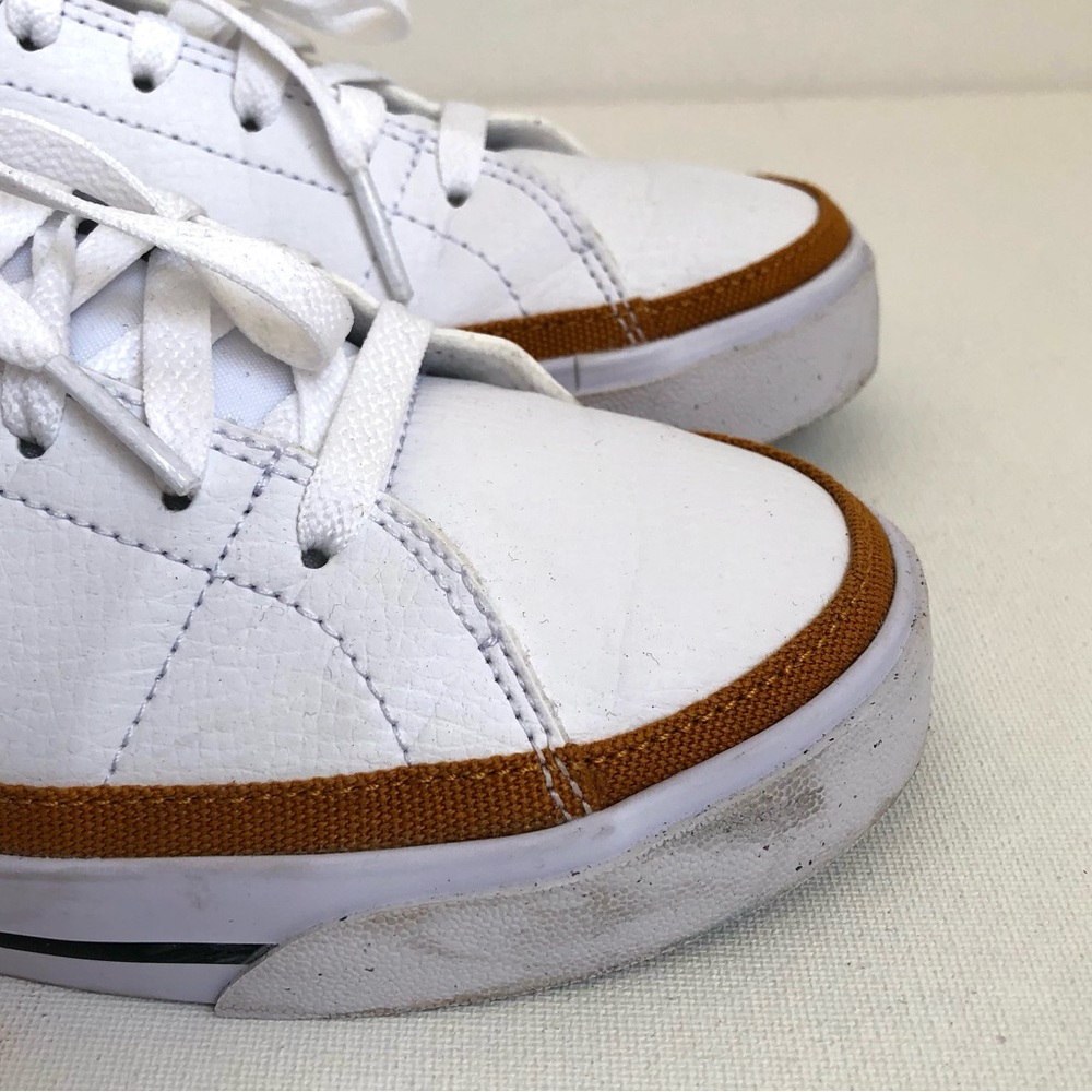 Nike Court Legacy Sneakers | White, Black, Desert Ochre Size 7 Athletic Casual - Picture 6 of 13